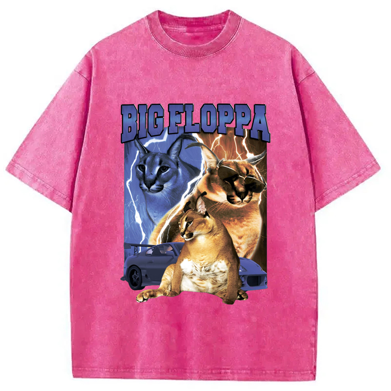Modecanvas BIG FLOPPA VINTAGE RAP Washed T-Shirt