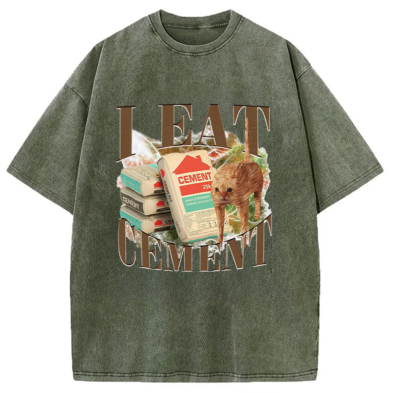 Modecanvas Unhinged I Eat Cement Washed T-Shirt