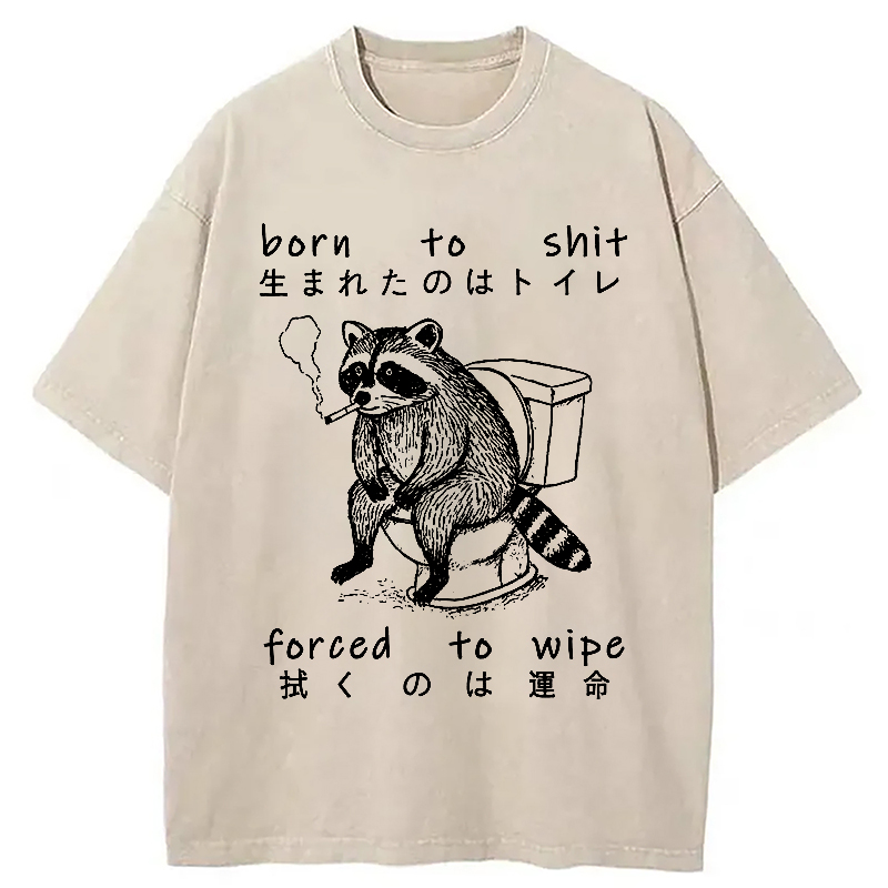 Modecanvas Decadent Raccoon Washed T-Shirt