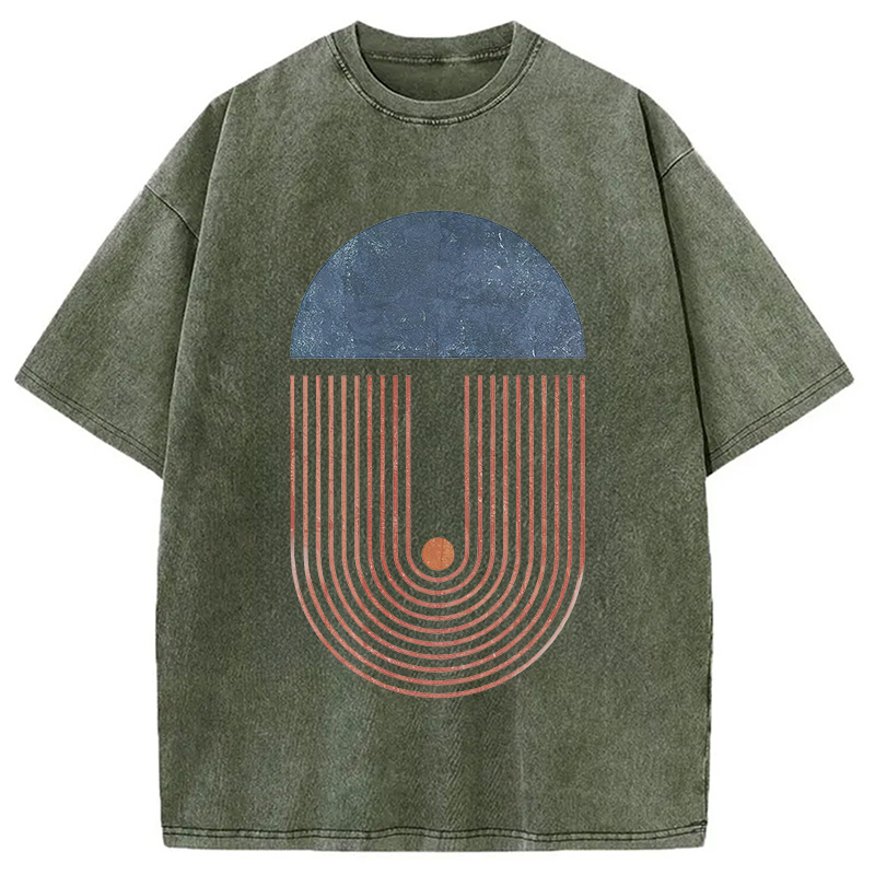 Modecanvas Abstract Art Washed T-Shirt