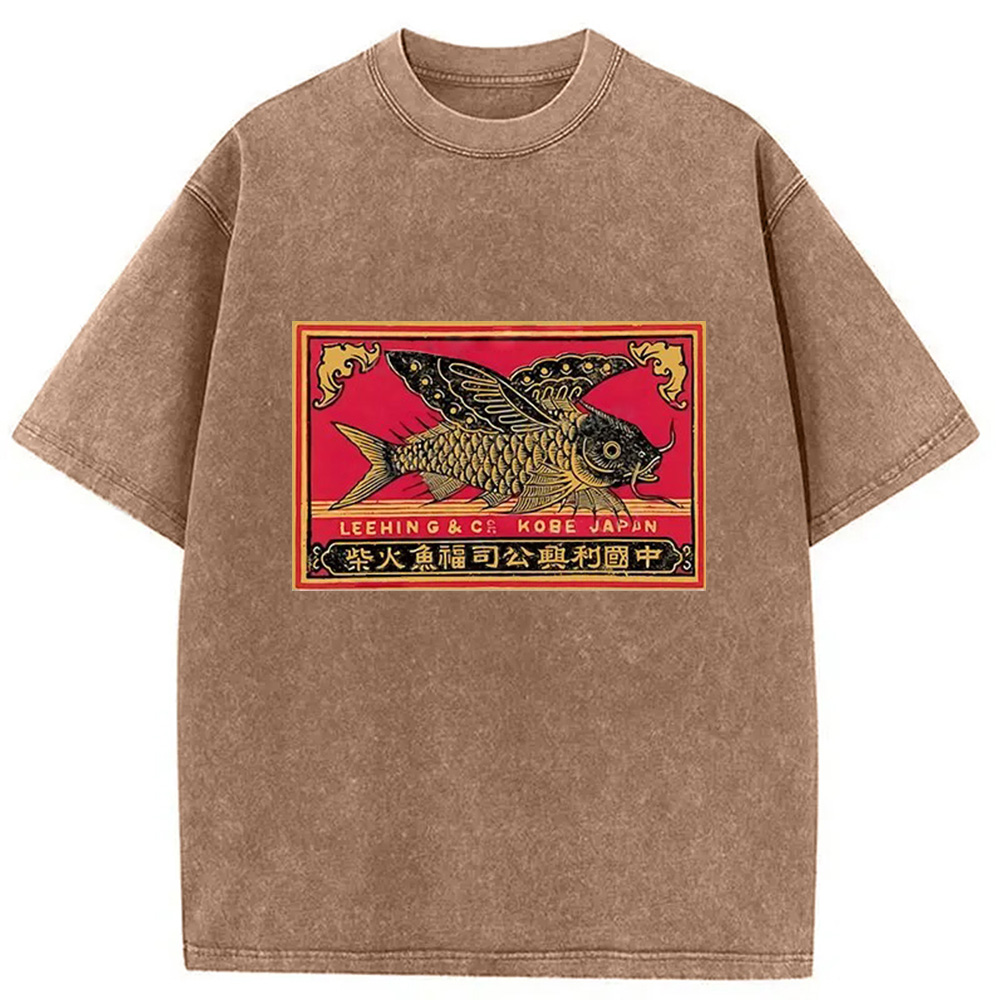 Modecanvas Flying Fish Washed T-Shirt