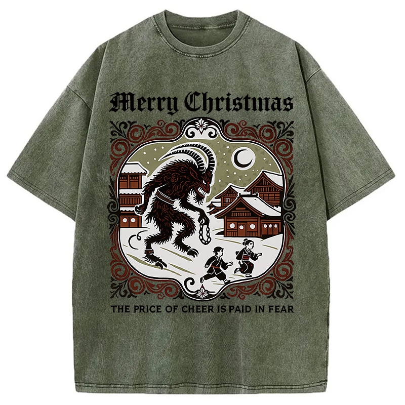 Modecanvas The Price of Cheer is Paid in Fear Washed T-Shirt