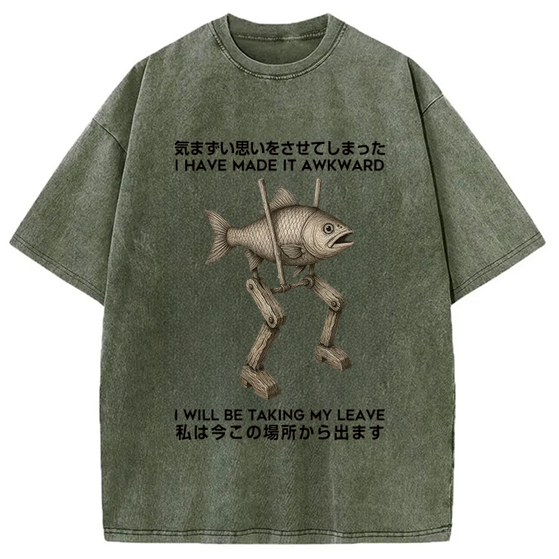 Modecanvas I Have Made It Awkward Washed T-Shirt