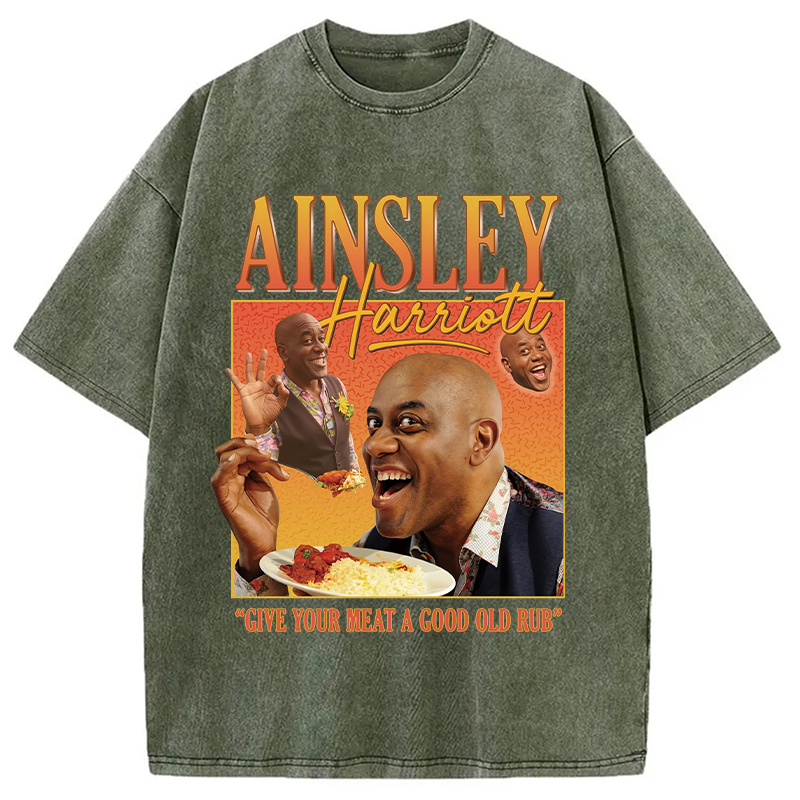 Modecanvas Ainsley Harriott Homage Washed T-Shirt