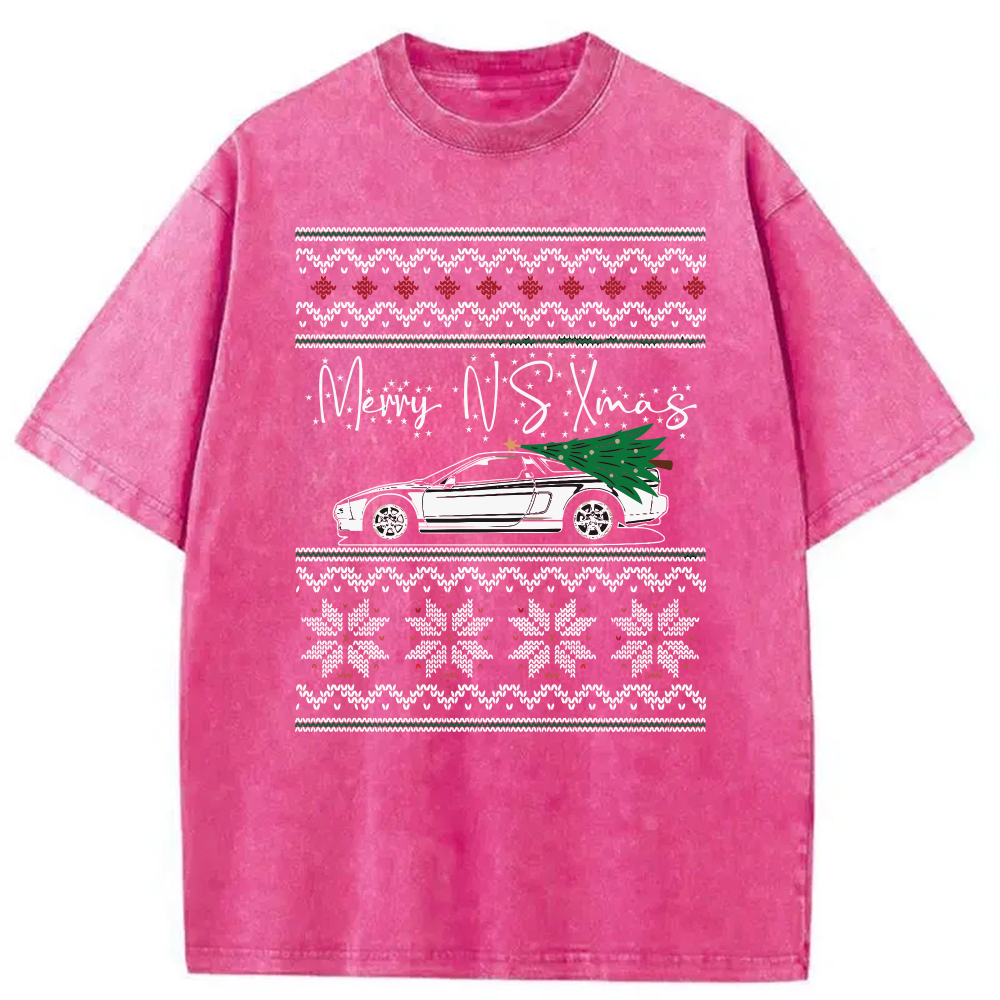 Modecanvas Japanese Sports Car JDM Christmas Washed T-Shirt