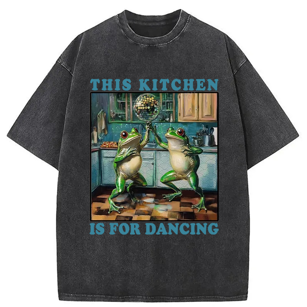 Modecanvas This Kitchen Is For Dancing Washed T-Shirt