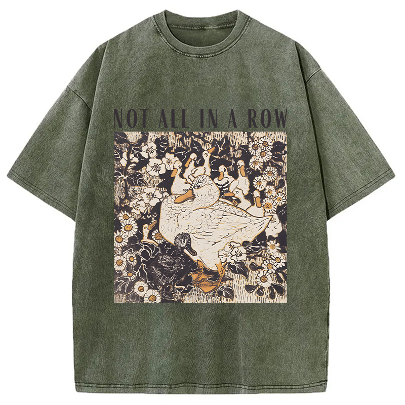 Modecanvas Ducks Not in A Row Washed T-Shirt