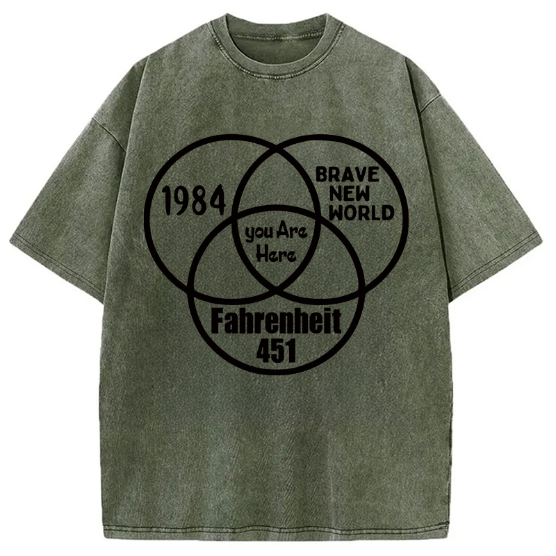 Modecanvas Multidimensional Thinking Washed T-Shirt