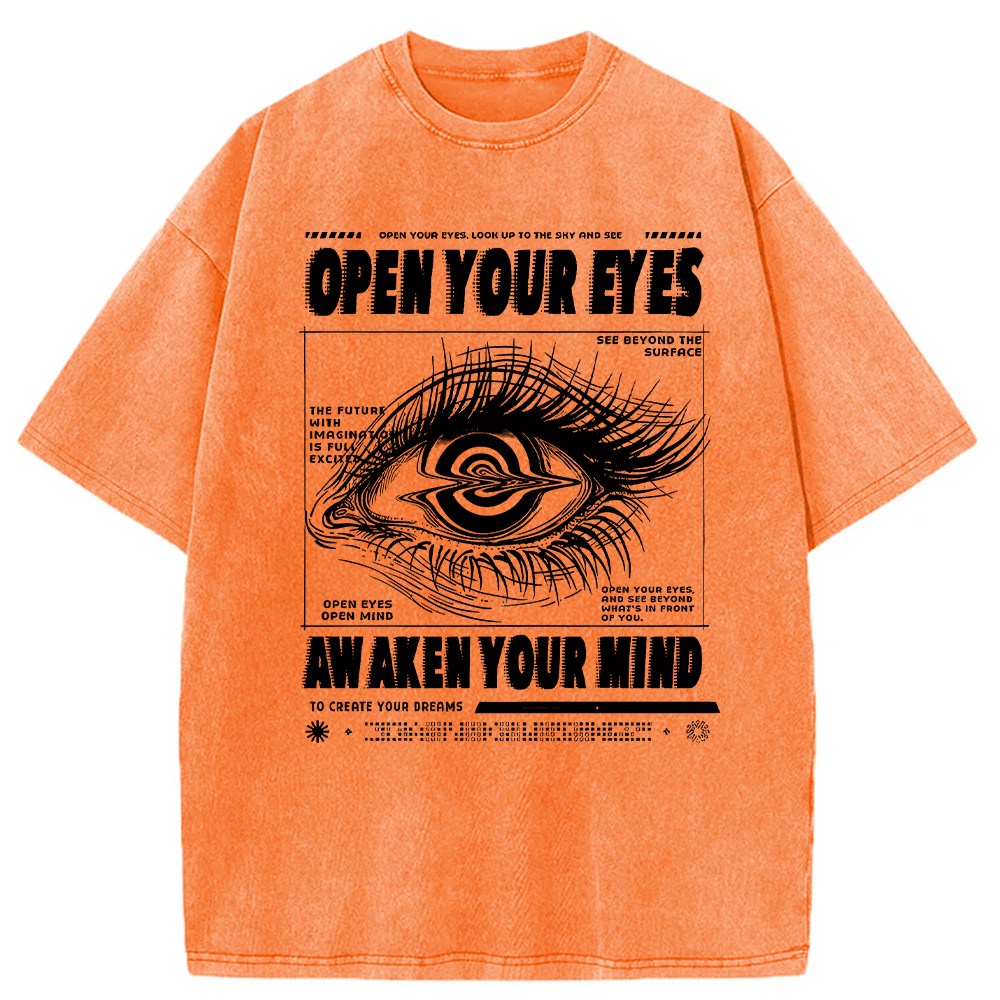 Modecanvas Open Eyes Washed T-Shirt
