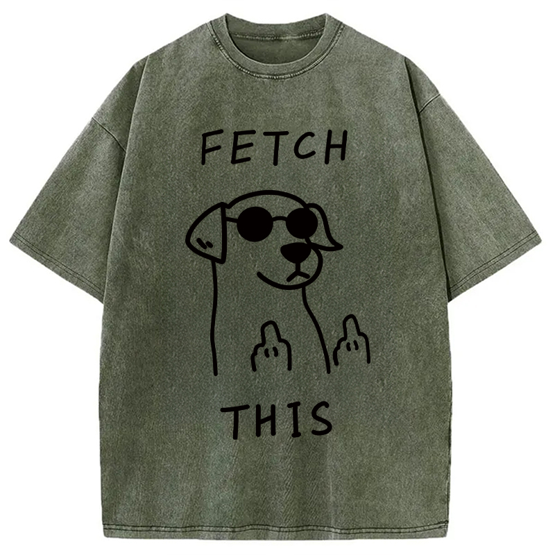 Modecanvas Rebellious Dog Washed T-Shirt-modecanvas