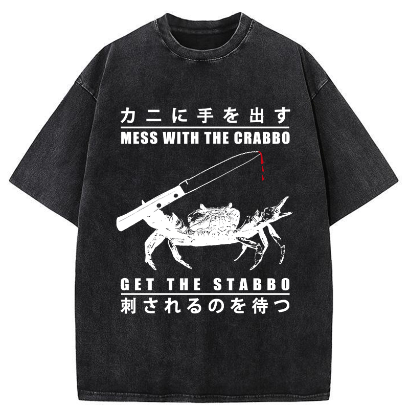 Modecanvas Mess With The Crab Washed T-Shirt