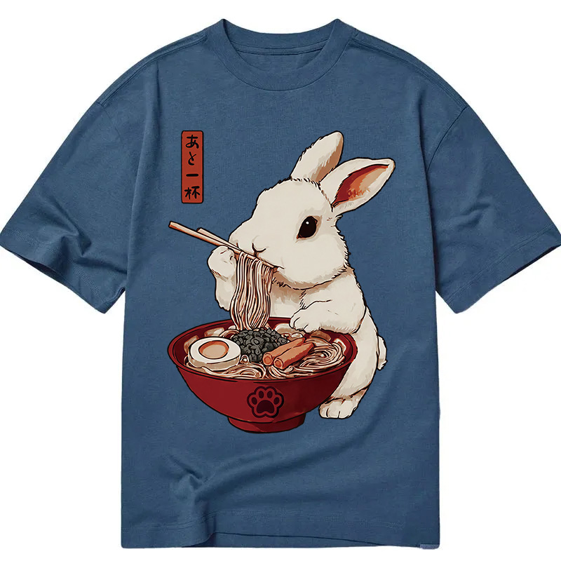 Modecanvas Bunny:One More Bowl, Please! DTG Printing Classic T-Shirt-modecanvas