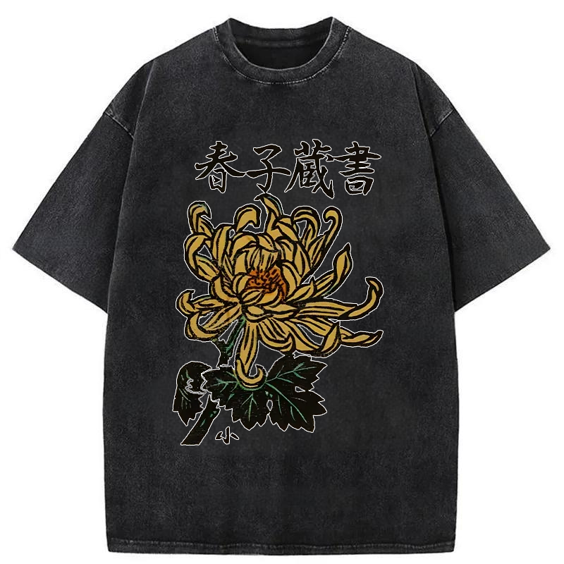Modecanvas Spring Chrysanthemum Washed T-Shirt