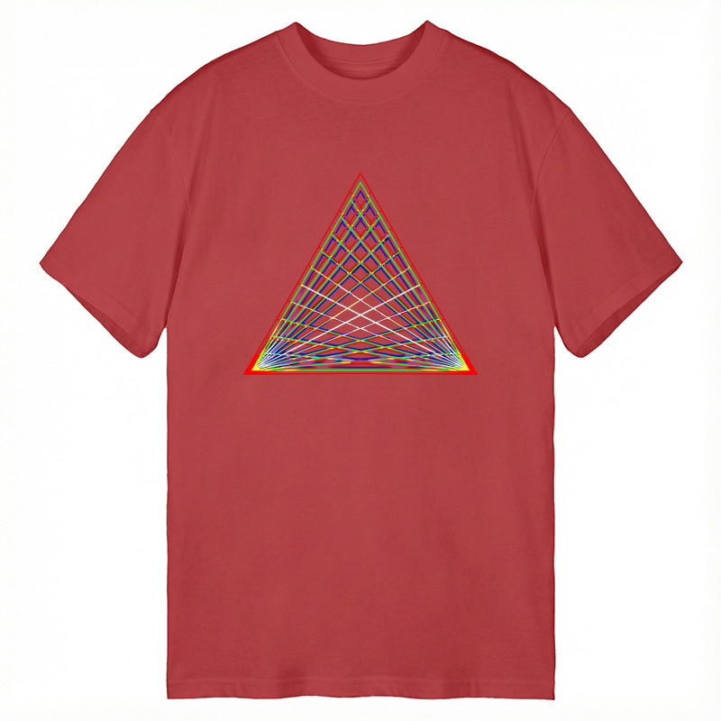 Modecanvas Prismatic Pyramid DTG Printing Classic T-Shirt-modecanvas