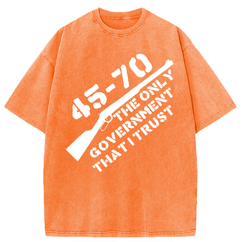 Modecanvas 45-70 The Only Government I Trust DTG Printing Washed T-Shirt