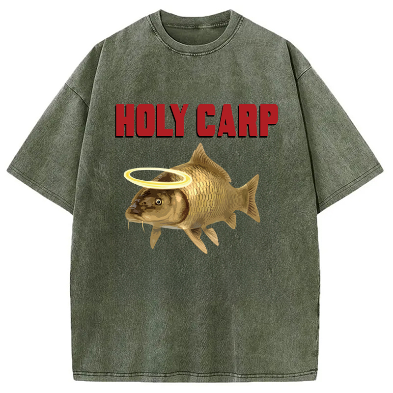 Modecanvas Holy Carp DTG Printing Washed T-Shirt
