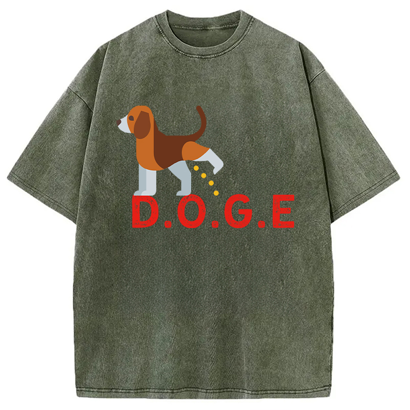 Modecanvas Anti DOGE DTG Printing Washed T-Shirt