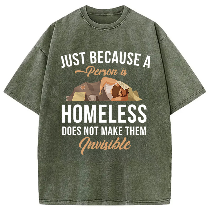 Modecanvas Homelessness Awareness DTG Printing Washed T-Shirt