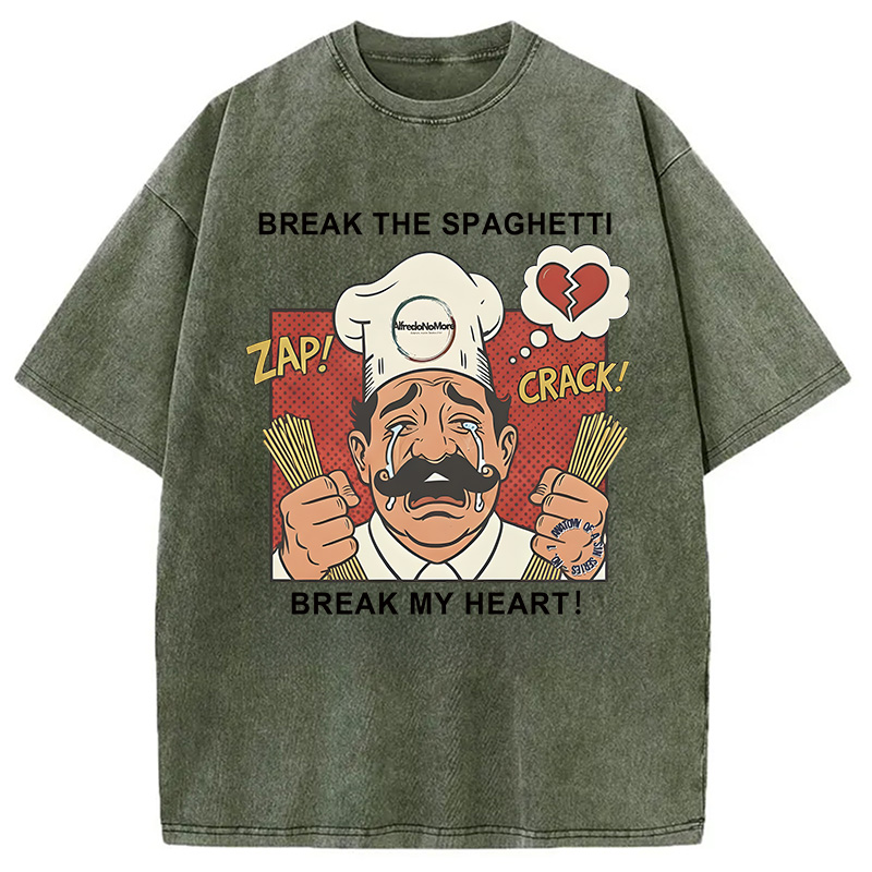 Modecanvas The Spaghetti Snap DTG Printing Washed T-Shirt
