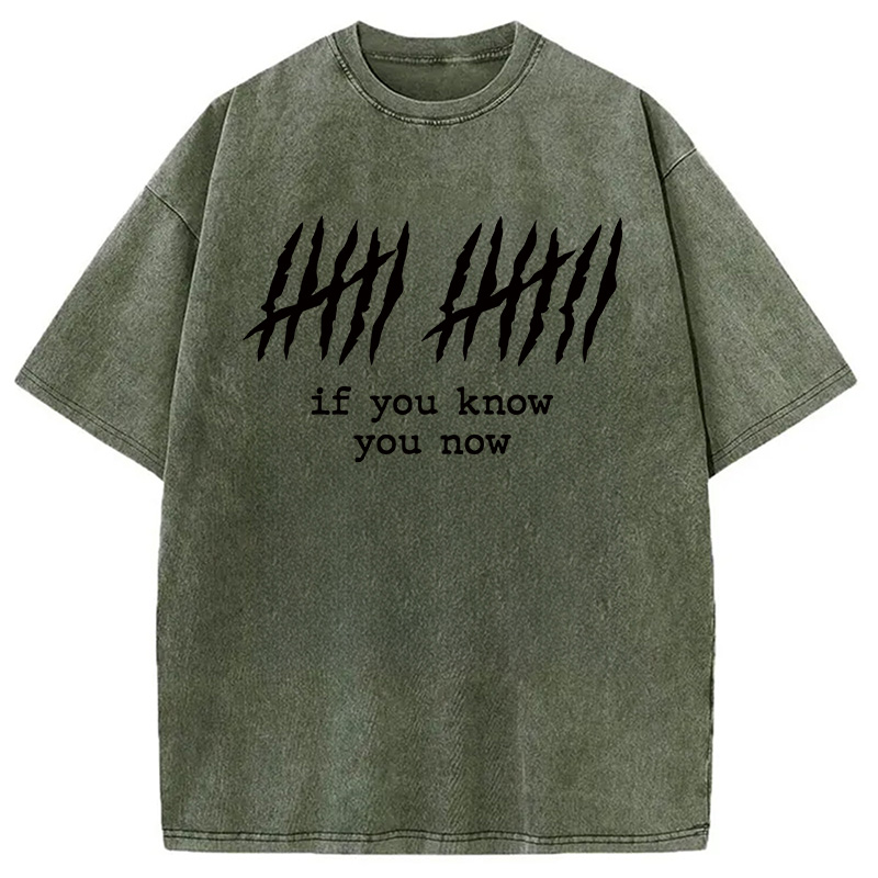 Modecanvas If You Know DTG Printing Washed T-Shirt-modecanvas