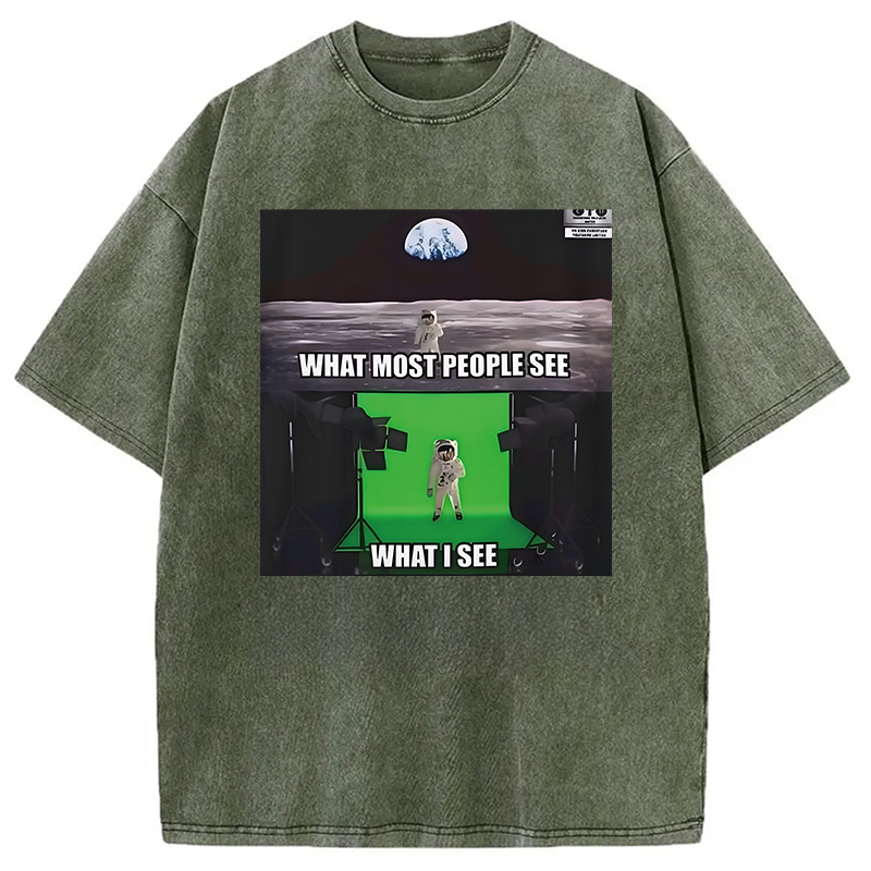 Modecanvas What I See DTG Printing Washed T-Shirt-modecanvas