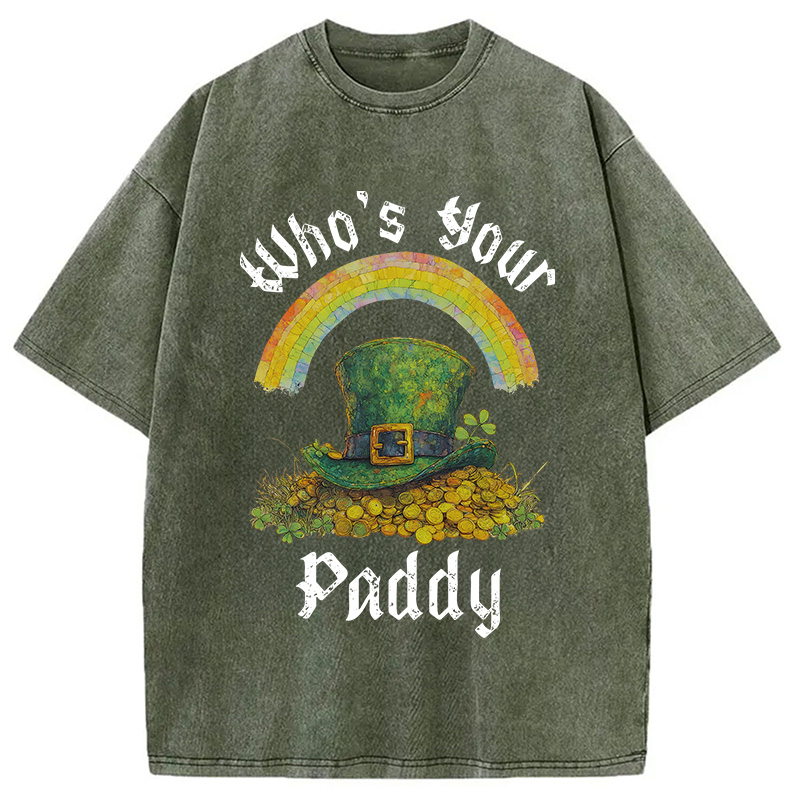 Modecanvas Funny St Patricks Day DTG Printing Washed T-Shirt-modecanvas