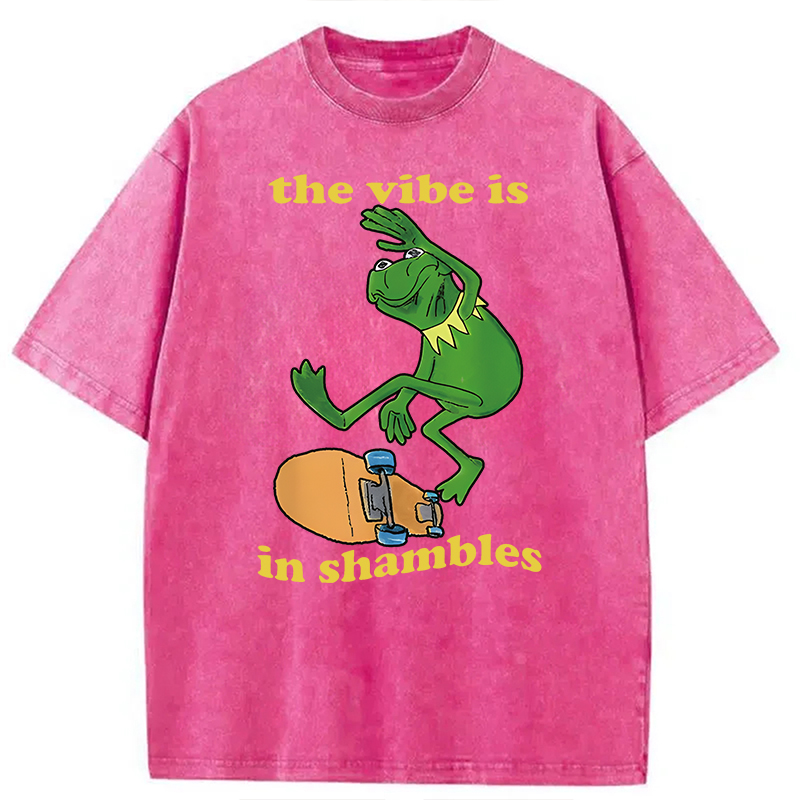 Modecanvas Vibe in Shambles DTG Printing Washed T-Shirt-modecanvas