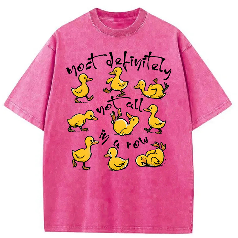 Modecanvas Most Definitely Not All in a Row DTG Printing Washed T-Shirt