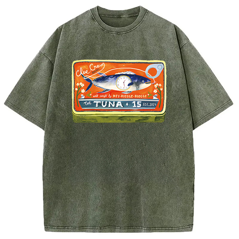 Modecanvas The Tuna 15 DTG Printing Washed T-Shirt