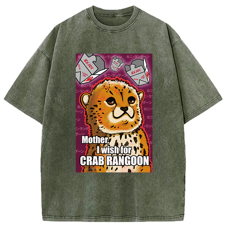 Modecanvas Mother I Wish for Crab Rangoon Washed T-Shirt