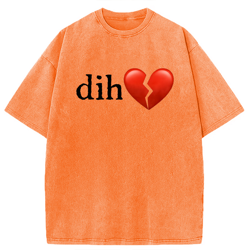 Modecanvas Dih Meme DTG Printing Washed T-Shirt