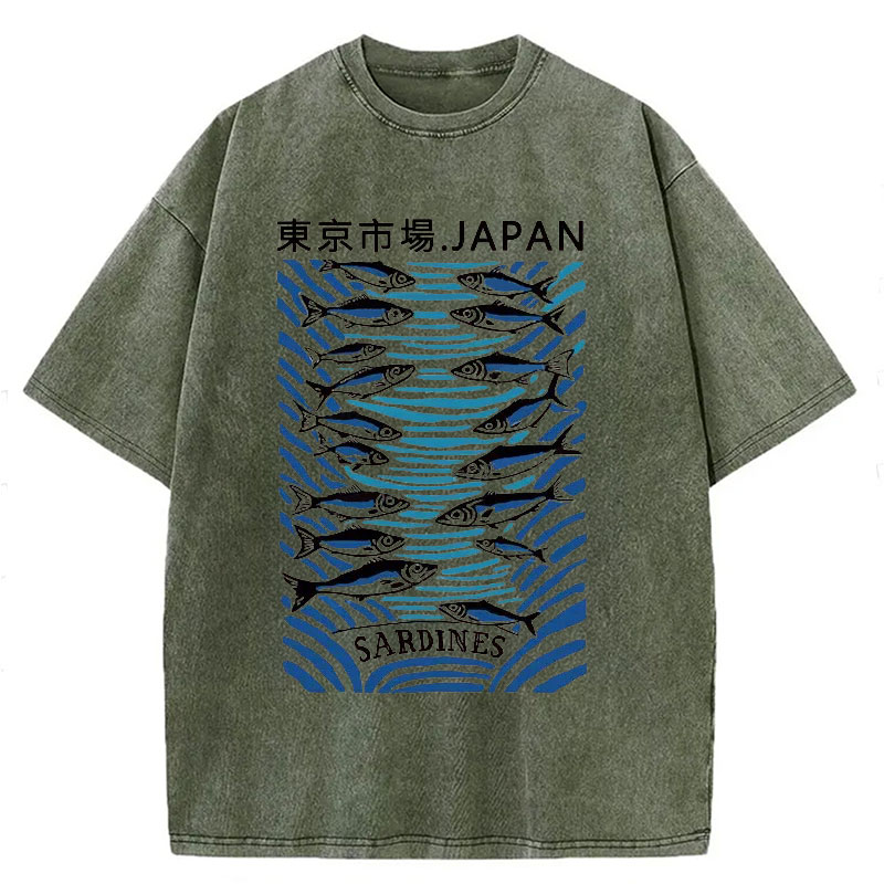 Modecanvas Tokyo Fish Market Washed T-Shirt