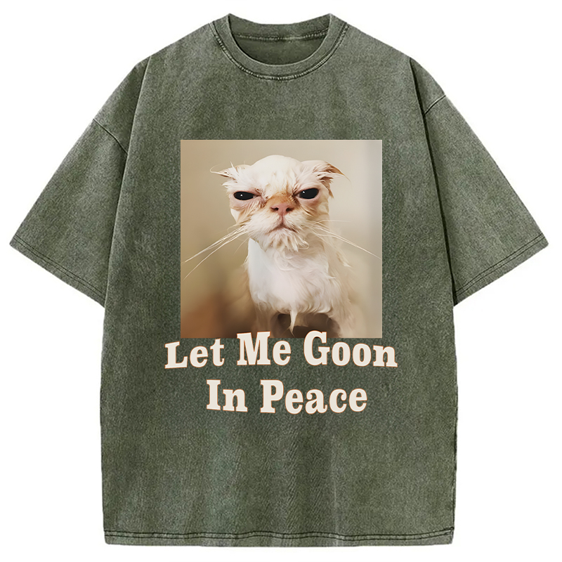 Modecanvas Let Me Gone In Peace DTG Printing Washed T-Shirt