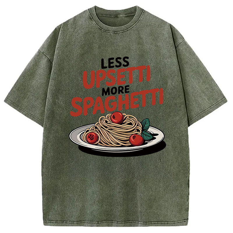Modecanvas Funny Food DTG Printing Washed T-Shirt