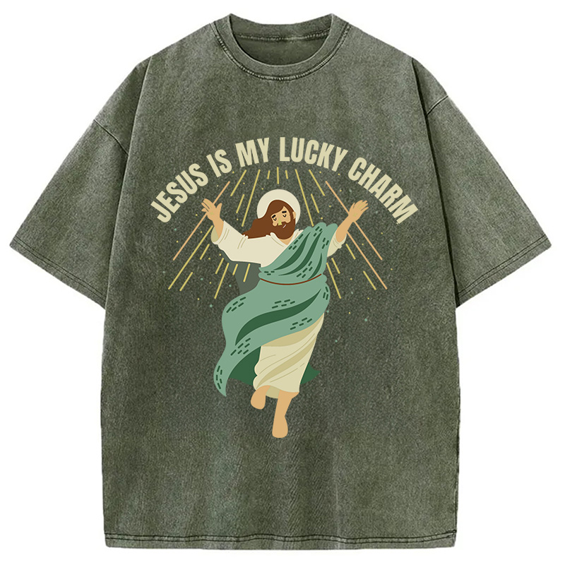 Modecanvas Christian St. Patricks Day DTG Printing Washed T-Shirt
