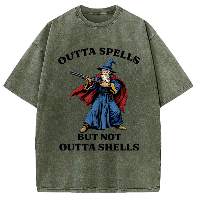 Modecanvas Wizard Joke Meme DTG Printing Washed T-Shirt