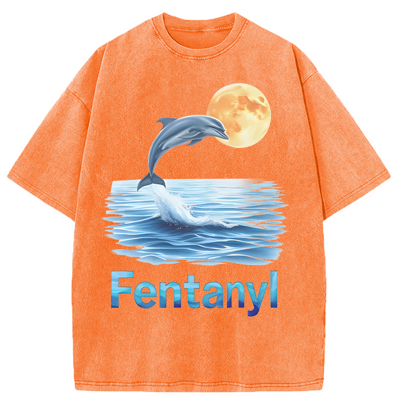 Modecanvas Retro Vaporwave DTG Printing Washed T-Shirt