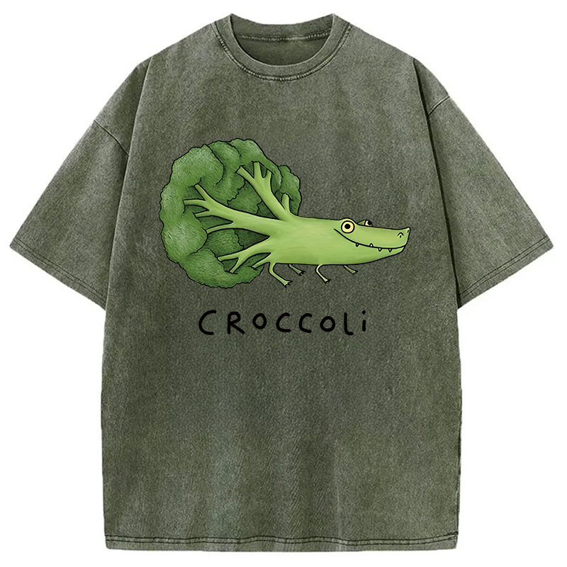 Modecanvas Croccoli DTG Printing Washed T-Shirt