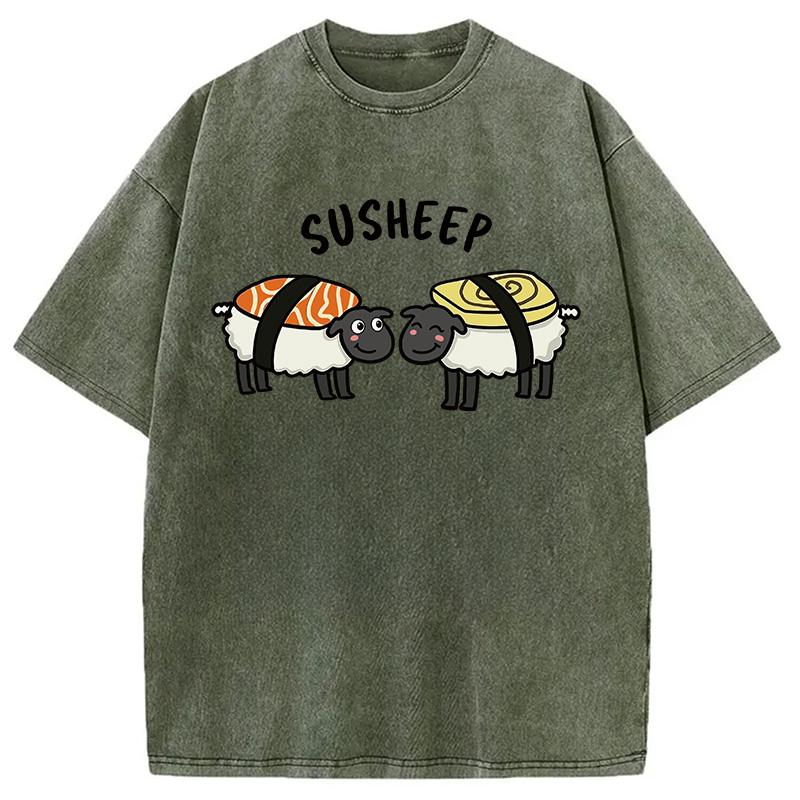 Modecanvas Susheep DTG Printing Washed T-Shirt