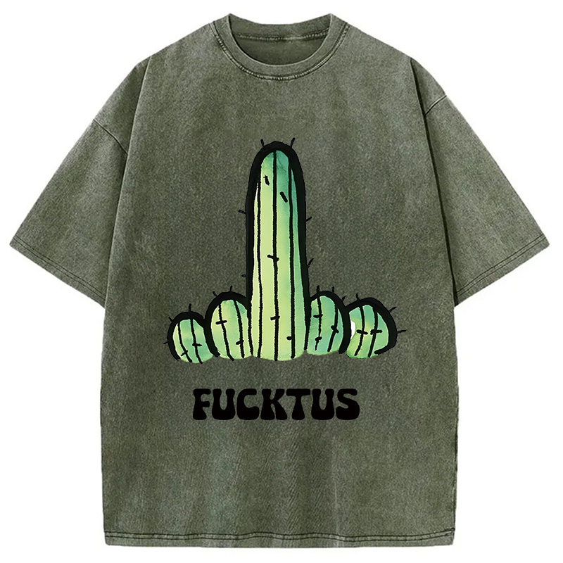 Modecanvas Fucktus DTG Printing Washed T-Shirt