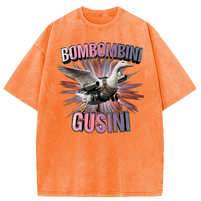 Modecanvas Bomb Bomb Bombini Gusini DTG Printing Washed T-Shirt