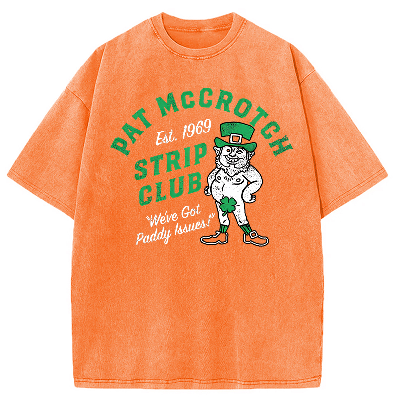 Modecanvas Pat McCrotch Strip Club DTG Printing Washed T-Shirt