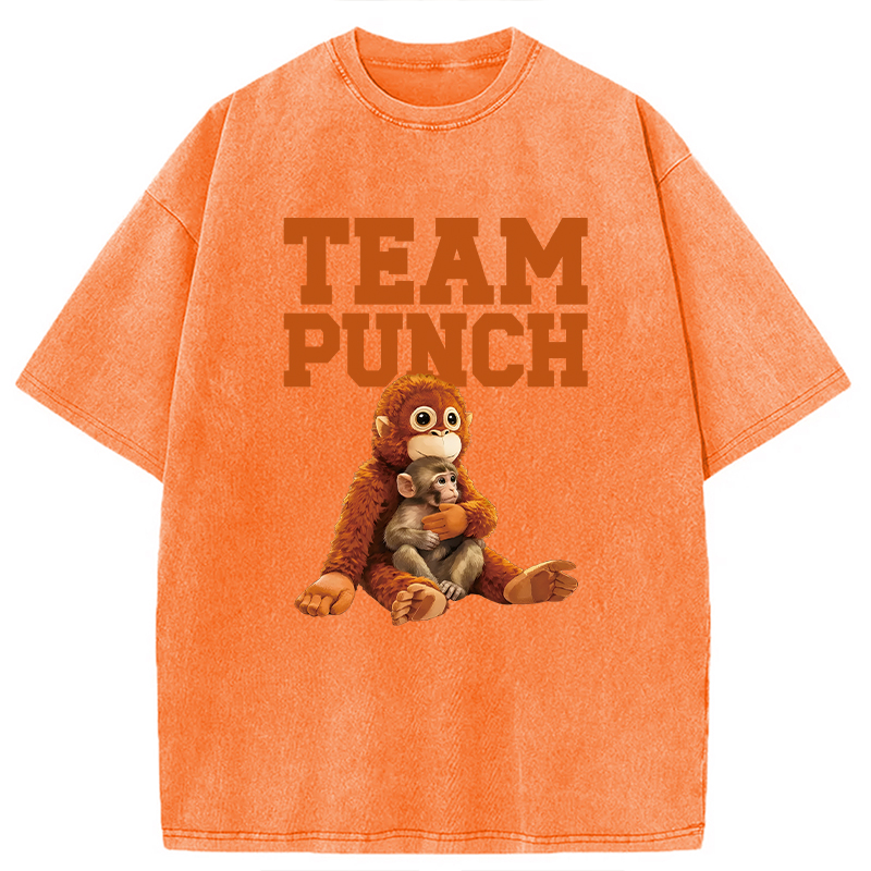 Modecanvas Punch The Monkey DTG Printing Washed T-Shirt