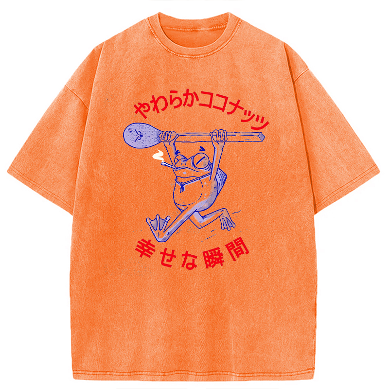 Modecanvas Lucky Moment DTG Printing Washed T-Shirt