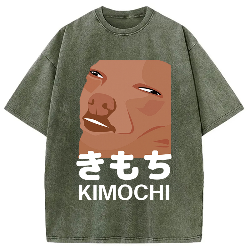 Modecanvas Kimochi Japanese Meme Washed T-Shirt