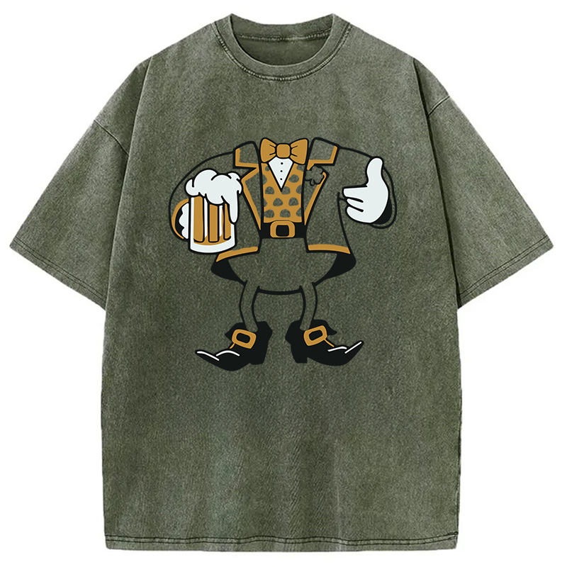Modecanvas Leprechaun Look-A-Like DTG Printing Washed T-Shirt