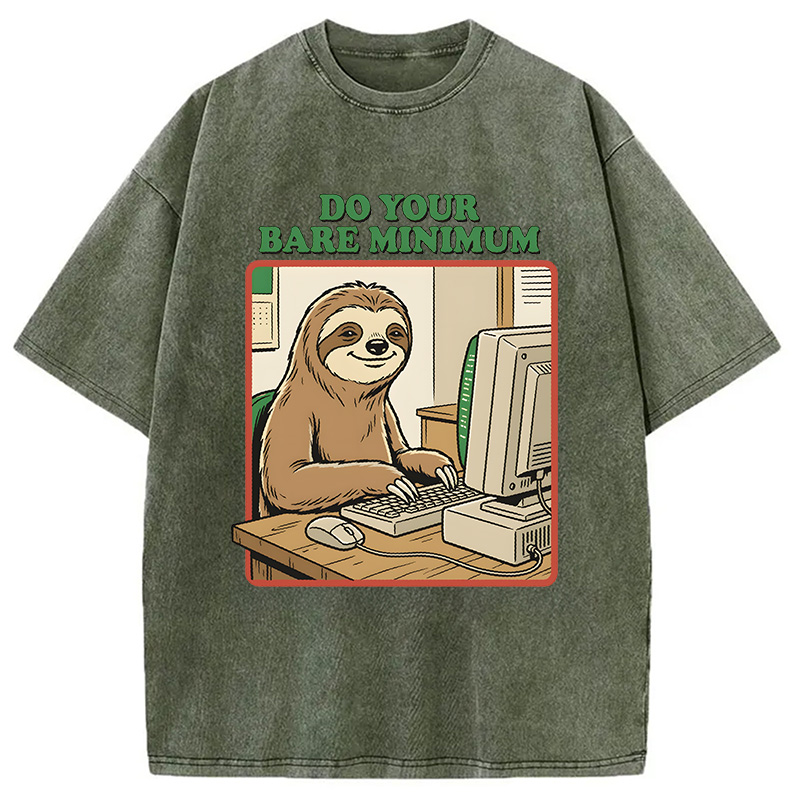 Modecanvas Do Your Bare Minimum DTG Printing Washed T-Shirt