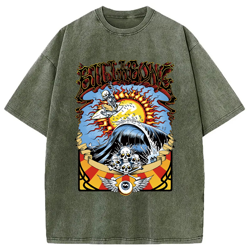 Modecanvas Big Labone Bone DTG Printing Washed T-Shirt