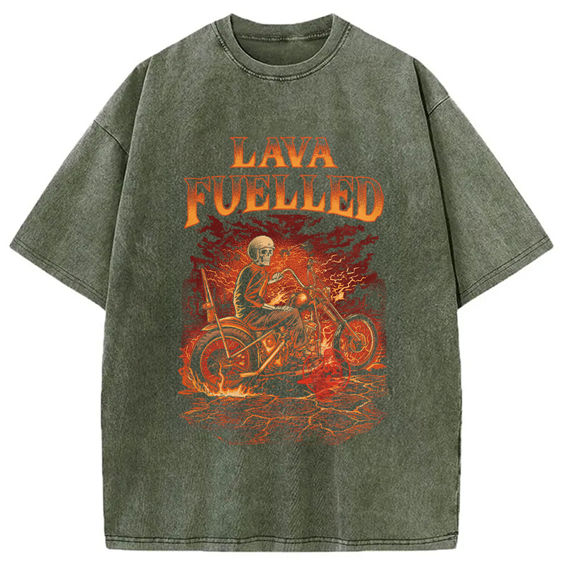 Modecanvas Lava Fuelled DTG Printing Washed T-Shirt