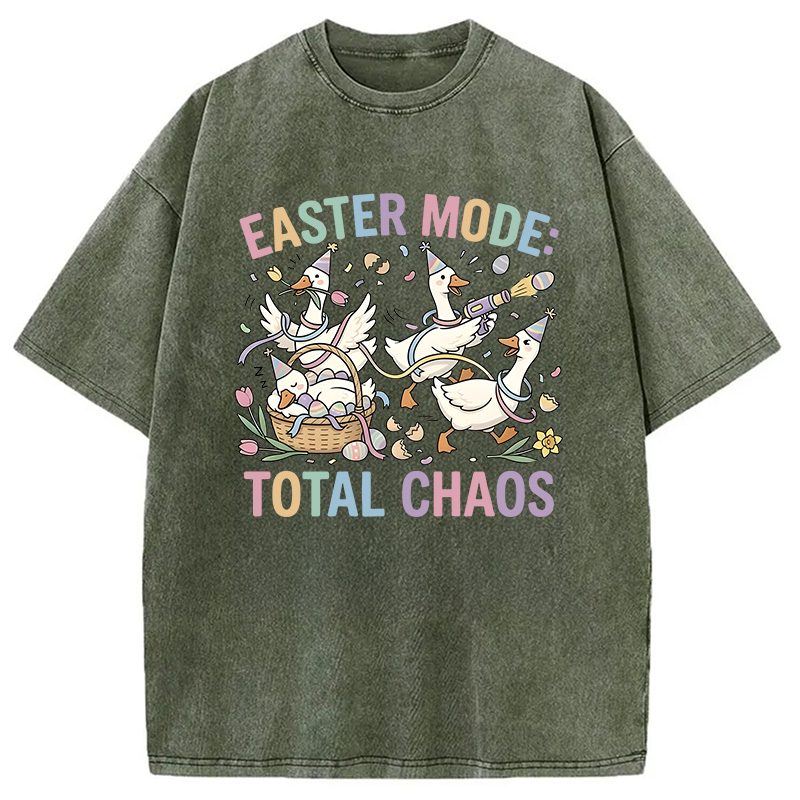 Modecanvas Easter Goose DTG Printing Washed T-Shirt